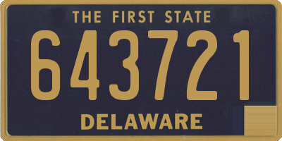 DE license plate 643721