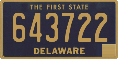 DE license plate 643722