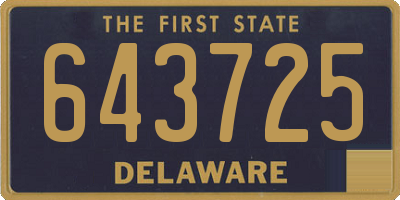 DE license plate 643725