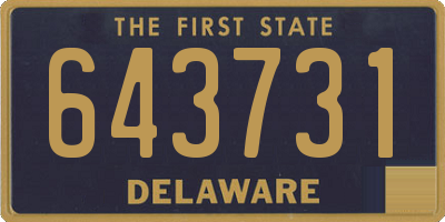 DE license plate 643731