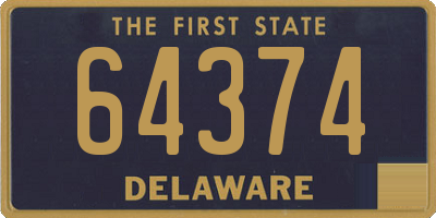 DE license plate 64374