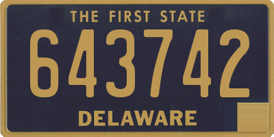 DE license plate 643742