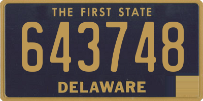 DE license plate 643748