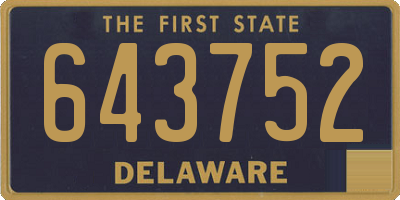 DE license plate 643752