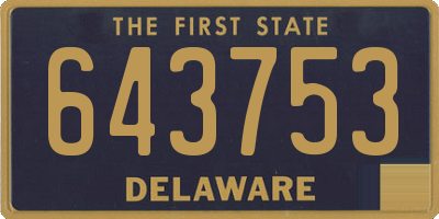 DE license plate 643753