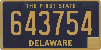 DE license plate 643754