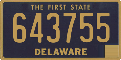 DE license plate 643755
