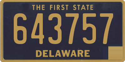 DE license plate 643757