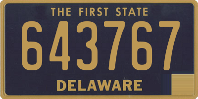 DE license plate 643767