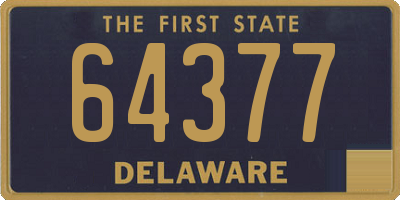 DE license plate 64377