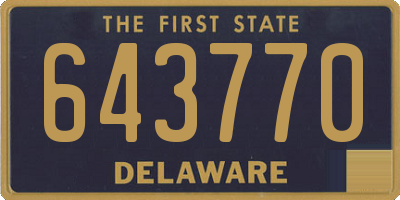 DE license plate 643770