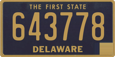 DE license plate 643778