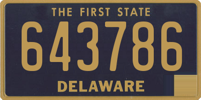 DE license plate 643786