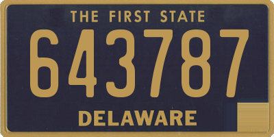 DE license plate 643787