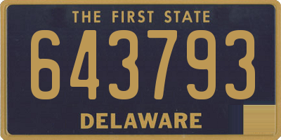 DE license plate 643793