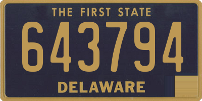 DE license plate 643794