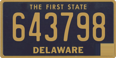 DE license plate 643798