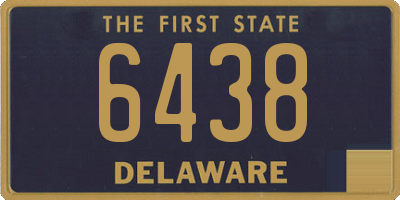DE license plate 6438
