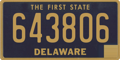 DE license plate 643806