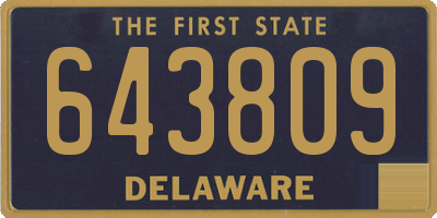 DE license plate 643809
