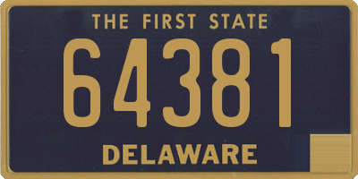 DE license plate 64381