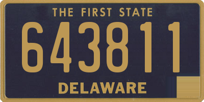 DE license plate 643811