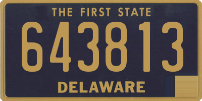 DE license plate 643813