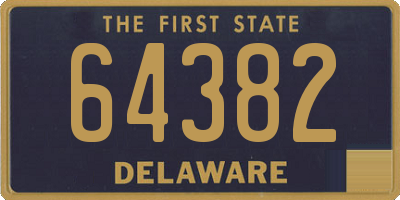 DE license plate 64382