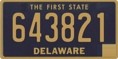 DE license plate 643821