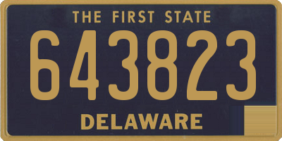 DE license plate 643823