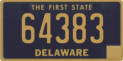 DE license plate 64383