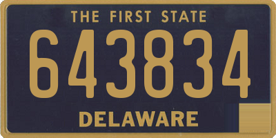 DE license plate 643834