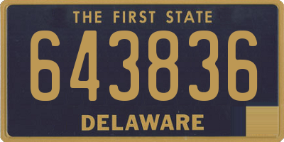DE license plate 643836