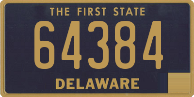 DE license plate 64384