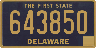 DE license plate 643850