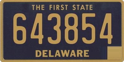 DE license plate 643854
