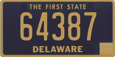 DE license plate 64387