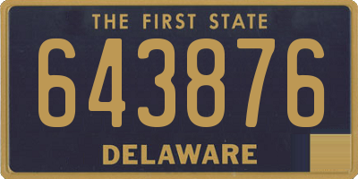 DE license plate 643876