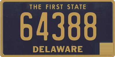 DE license plate 64388
