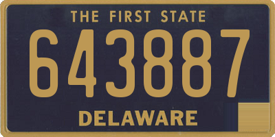 DE license plate 643887