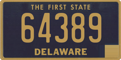 DE license plate 64389