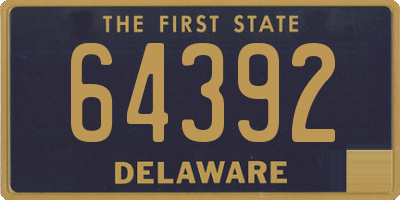 DE license plate 64392