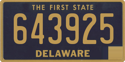 DE license plate 643925