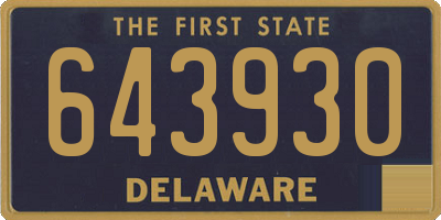 DE license plate 643930