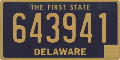 DE license plate 643941