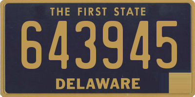 DE license plate 643945