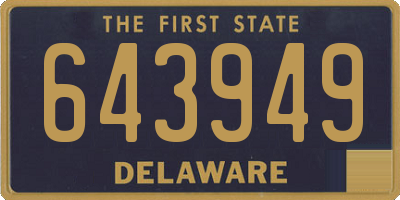 DE license plate 643949