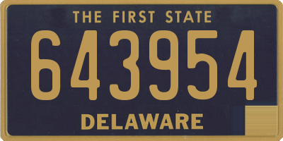 DE license plate 643954