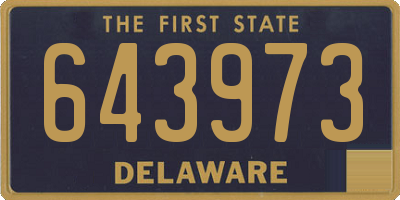 DE license plate 643973