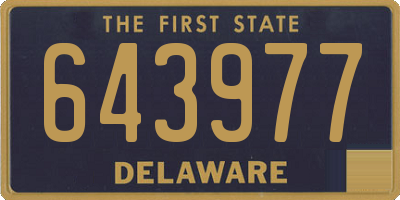 DE license plate 643977